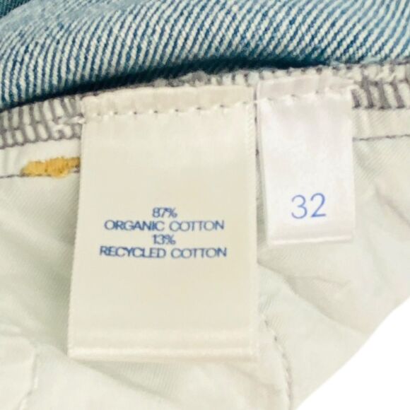 RAEY Button Fly High Rise Push Straight Leg Blue Jeans Organic Cotton 32 - Picture 5 of 12